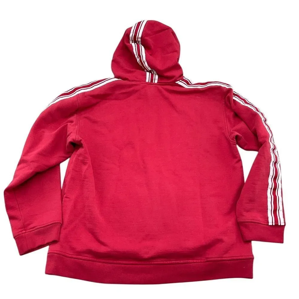 Jordan Hoodie Men‎ Large Red White Stitched Twill Stripe Pullover Basketball